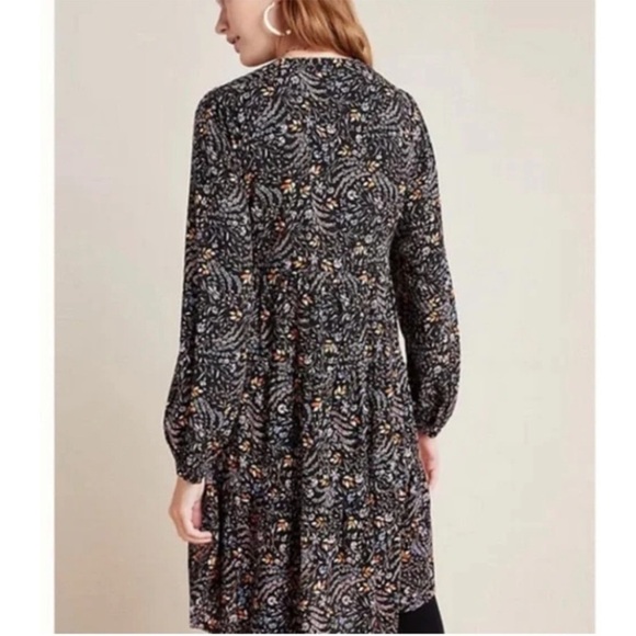 Maeve by Anthropologie Amber Tiered Peasant Dress Floral Fall Harvest Motif Long - Picture 13 of 15